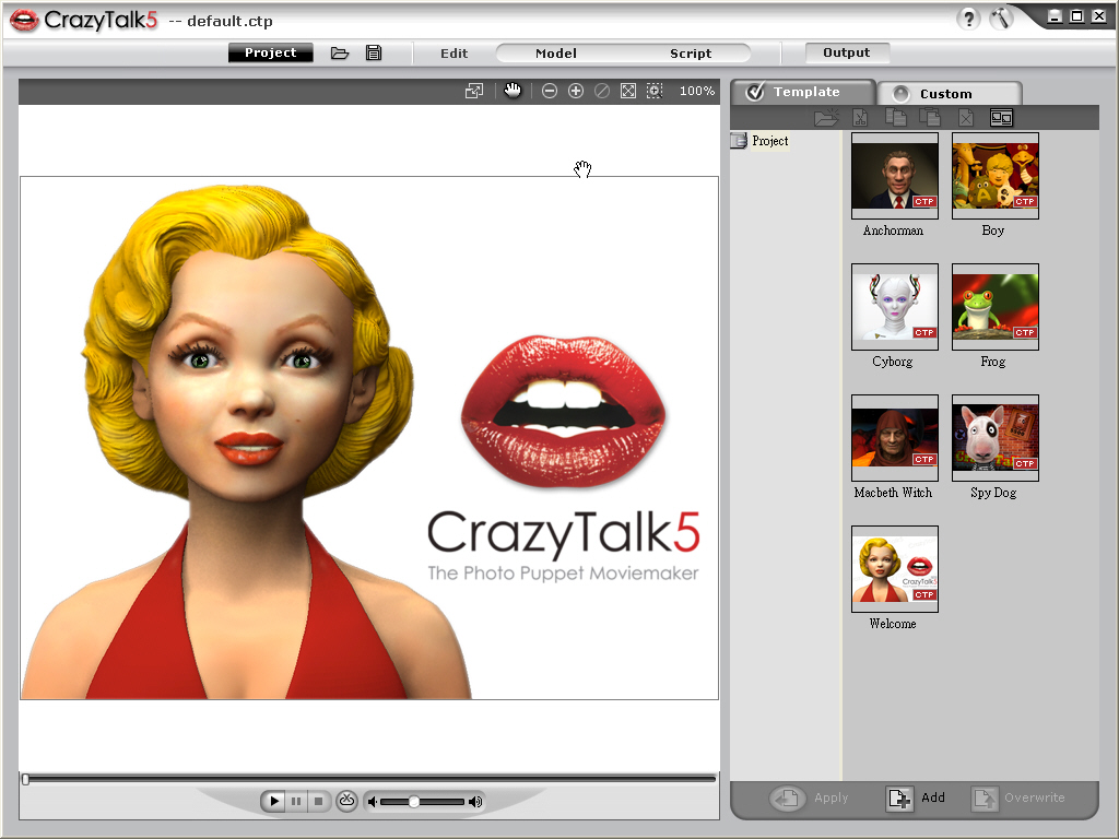 Click to view Reallusion CrazyTalk 5 screenshot